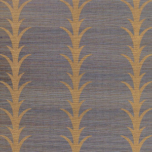 Acanthus Stripe Sisal Turmeric 5006054 by Schumacher Wallpaper