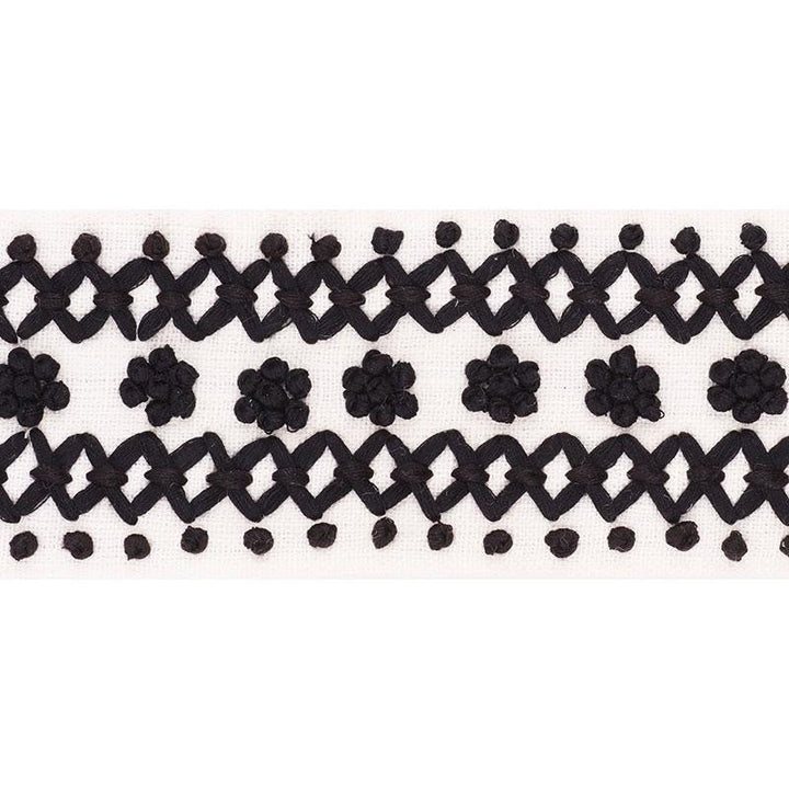 Sunnyvale Tape Black 70639 by Schumacher Designer Trim Couture Trims - Swanky Fabrics -