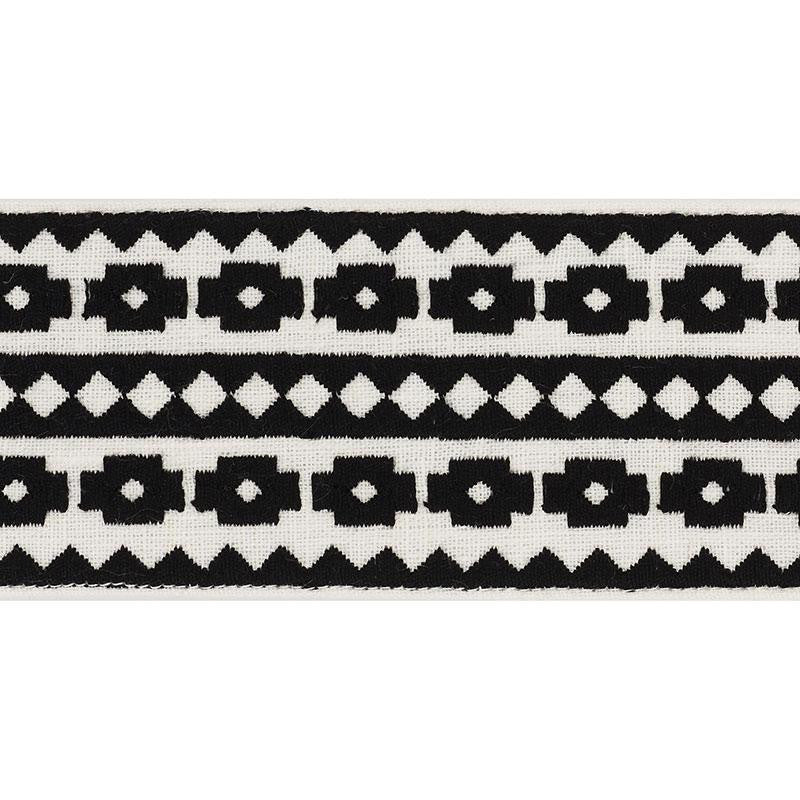 Talitha Tape Black 70642 by Schumacher Designer Trim Couture Trims - Swanky Fabrics -