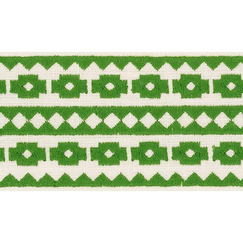 Talitha Tape Green 70644 by Schumacher Designer Trim Couture Trims - Swanky Fabrics -