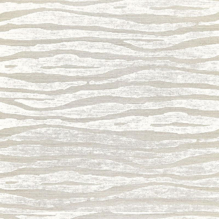 Ripple Sisal Fog & Chalk 5006133 by Schumacher Wallpaper Celerie Kemble 27.0" - Fabric Carolina -