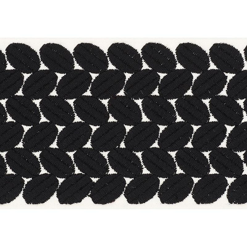 Berkeley Tape Wide Black 70656 by Schumacher Trim Happy Together Ii 1.0" - Fabric Carolina -
