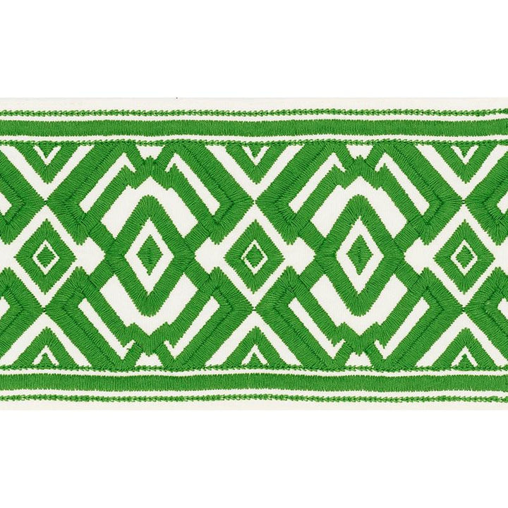 Avalon Tape Green 70663 by Schumacher Trim Couture Trims 5.5" - Fabric Carolina -