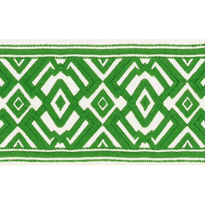 Avalon Tape Green 70663 by Schumacher Designer Trim Couture Trims 5.5" - Swanky Fabrics -