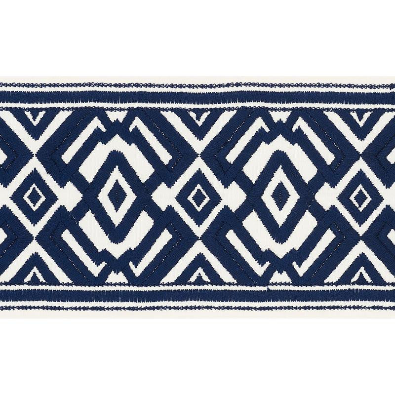 Avalon Tape Blue 70664 by Schumacher Trim Couture Trims 5.5" - Fabric Carolina -