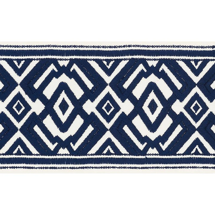 Avalon Tape Blue 70664 by Schumacher Trim Couture Trims 5.5" - Fabric Carolina -