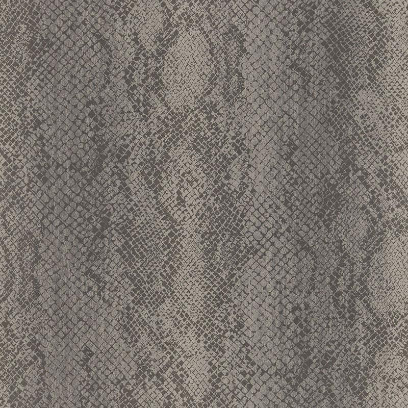 Cody Snakeskin Smoke 5006232 by Schumacher Designer Wallpaper Luxe Lodge 20.5" - Swanky Fabrics -
