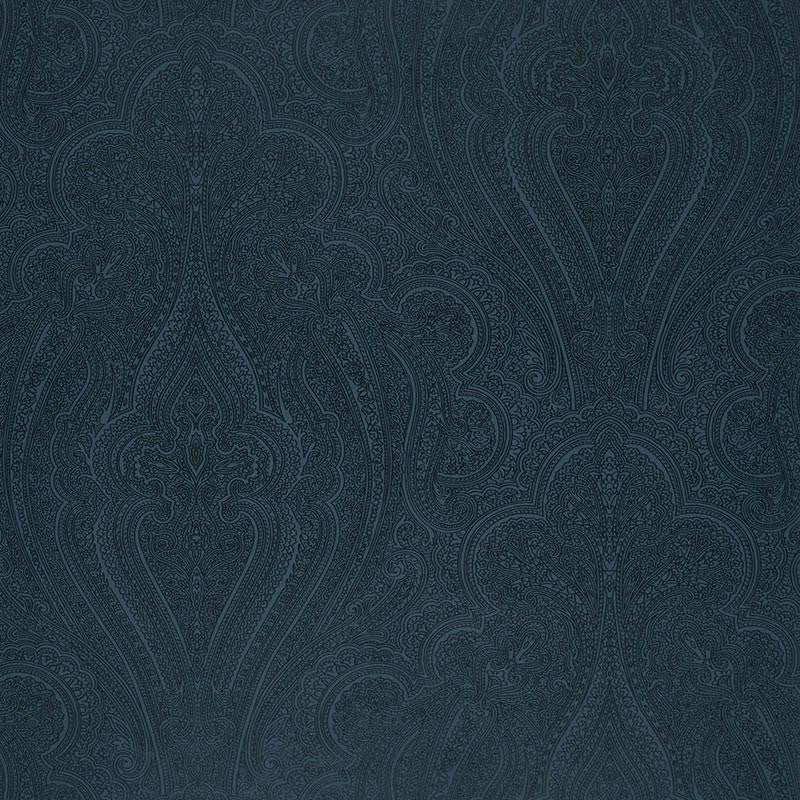 Breckenridge Paisley Lapis 5006241 by Schumacher Wallpaper Luxe Lodge 27.0" - Fabric Carolina -