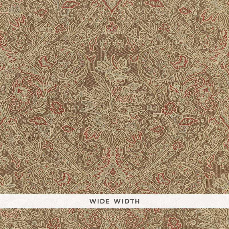 Sinclair Paisley Vicuna 5006251 by Schumacher Wallpaper Luxe Lodge 27.0" - Fabric Carolina -