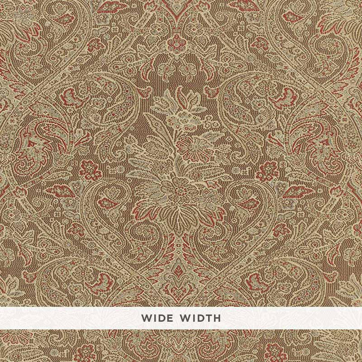 Sinclair Paisley Vicuna 5006251 by Schumacher Wallpaper Luxe Lodge 27.0" - Fabric Carolina -