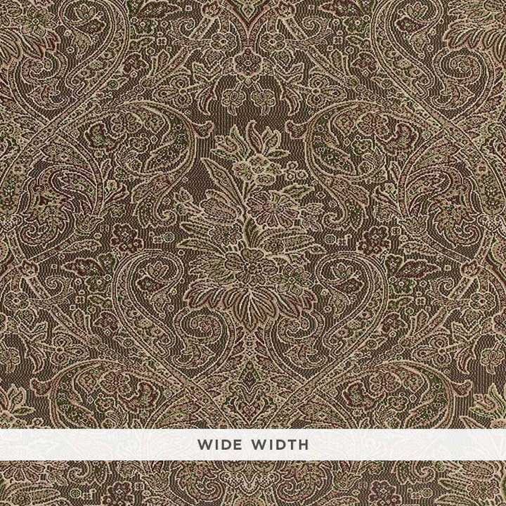 Sinclair Paisley Ash 5006252 by Schumacher Designer Wallpaper Luxe Lodge 27.0" - Swanky Fabrics -