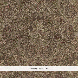 Sinclair Paisley Ash 5006252 by Schumacher Wallpaper