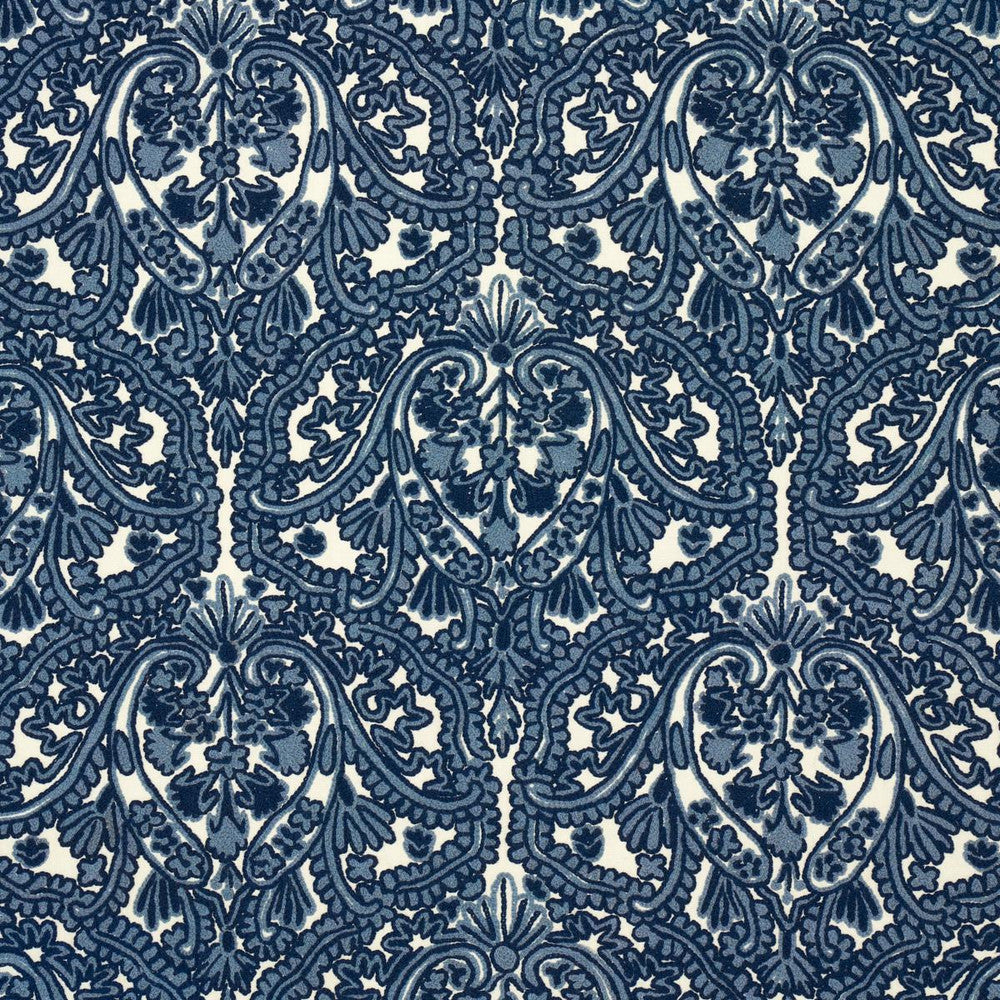 Claremont Crewel Embroidery Delft 64310 by Schumacher Fabric Crewel Collection 8.25" - Fabric Carolina -