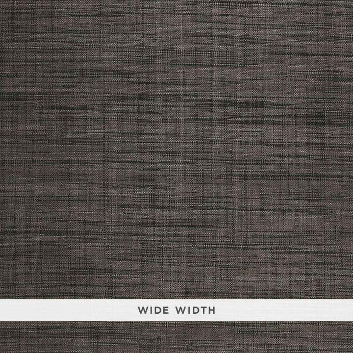 Weston Raffia Weave Charcoal 5006204 by Schumacher Designer Wallpaper Quiet Beauty - Swanky Fabrics -