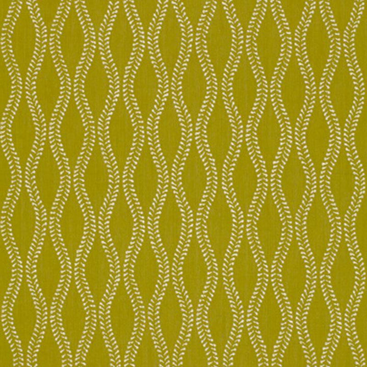 Undulation Chartreuse 64401 by Schumacher Designer Fabric Tessera 13.75" - Swanky Fabrics -