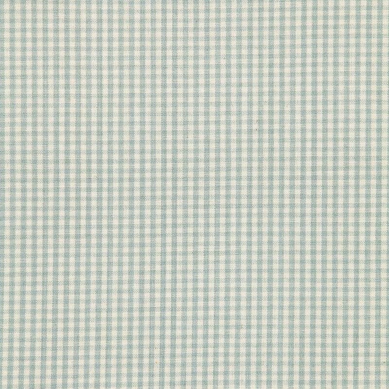 Barnet Cotton Check Aqua 64622 by Schumacher Fabric Chroma - Fabric Carolina -