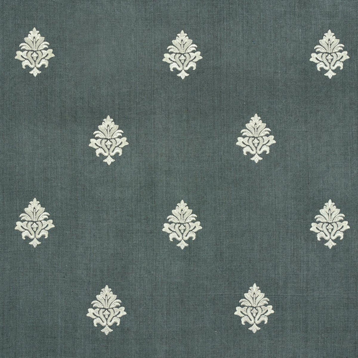 Lorenzo Embroidery Midnight 64721 by Schumacher Fabric Chroma 5.12" - Fabric Carolina -