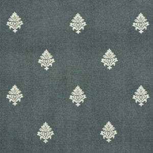 Lorenzo Embroidery Midnight 64721 by Schumacher Fabric