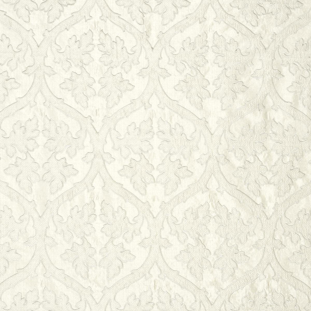 Ravenna Embroidery Silver 64743 by Schumacher Fabric Chroma 10.0" - Fabric Carolina -