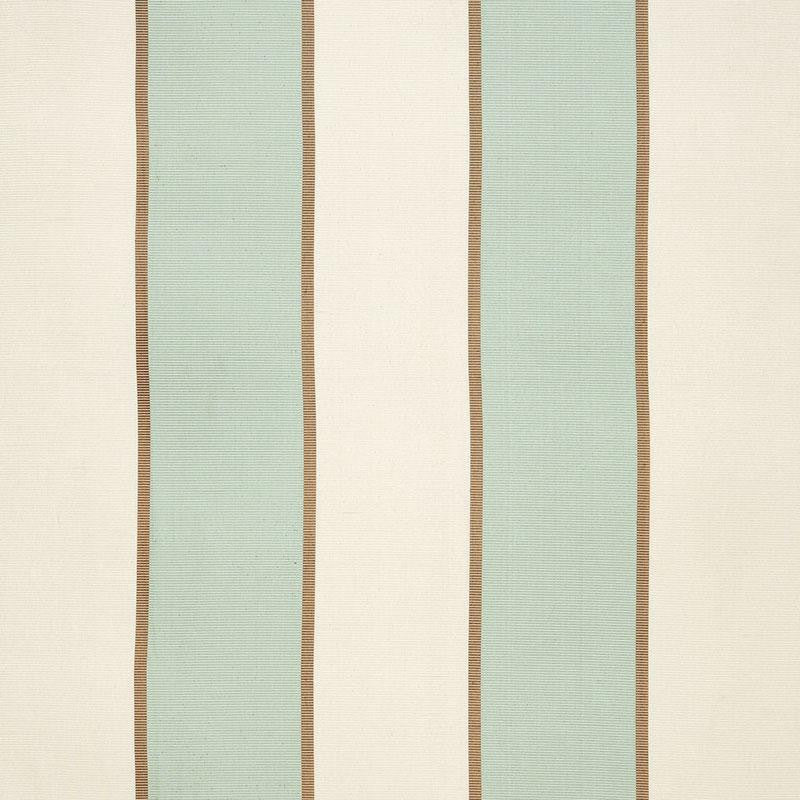 Montebello Stripe Aqua 64783 by Schumacher Designer Fabric Chroma 9.12" - Swanky Fabrics -
