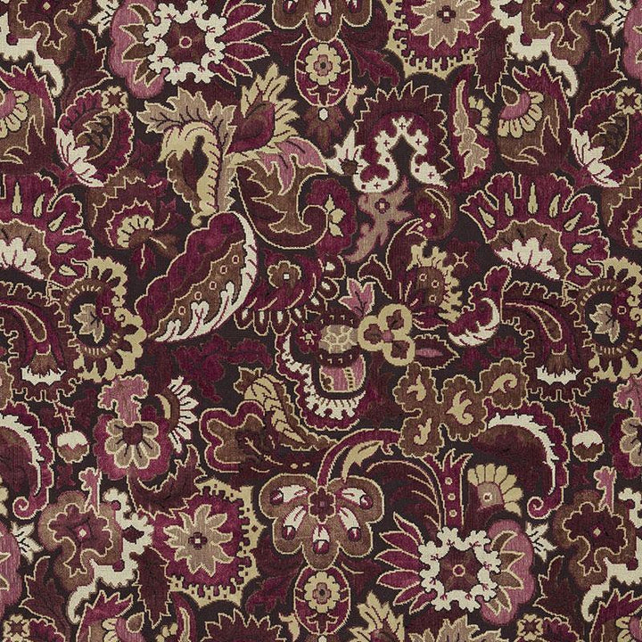 Velours Oriental Aubergine 64832 by Schumacher Fabric Cut & Patterned Velvets 25.88" - Fabric Carolina -