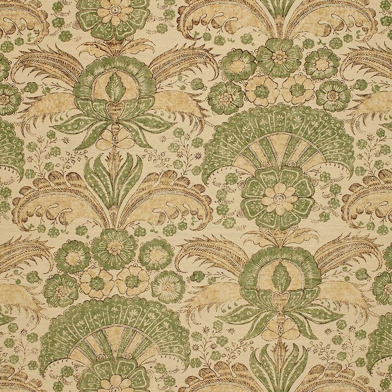 Calicut Mineral 1283001 by Schumacher Designer Fabric Malabar Hill 27.0" - Swanky Fabrics -