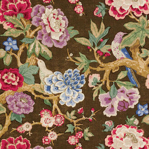 Bermuda Blossoms Cocoa 175870 by Schumacher Fabric