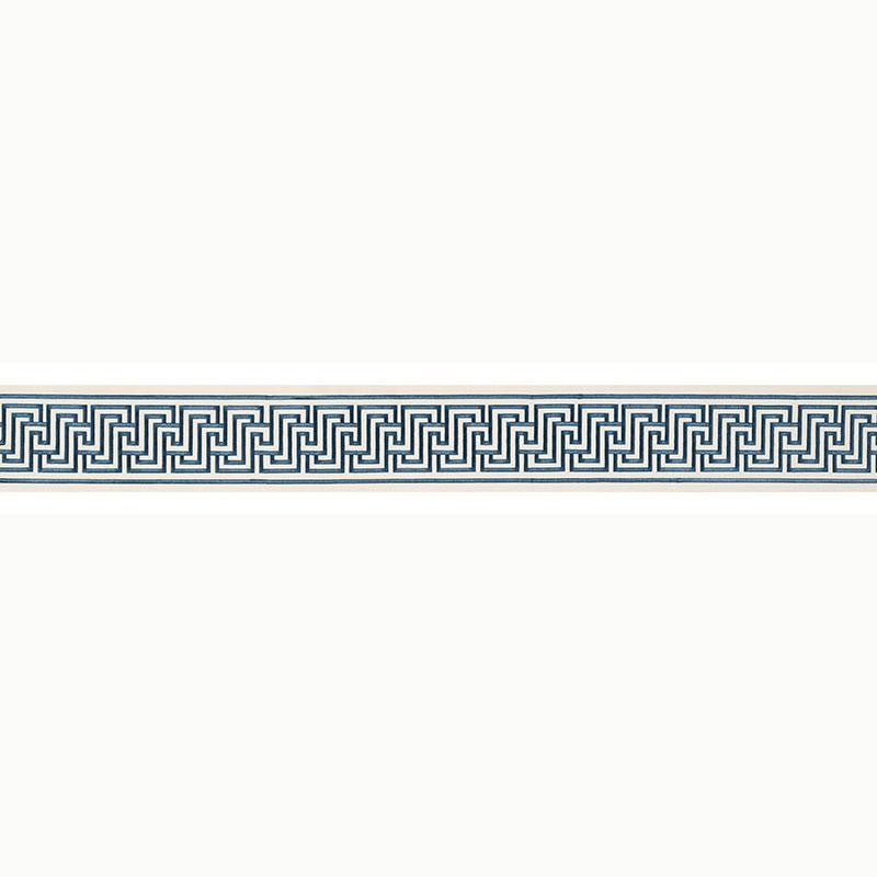 Labyrinth Tape Bleu 66143 by Schumacher Trim Mary Mcdonald 2.5" - Fabric Carolina -
