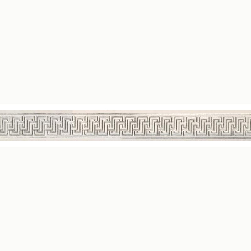 Labyrinth Tape Platinum 66145 by Schumacher Designer Trim Mary Mcdonald 2.5" - Swanky Fabrics -