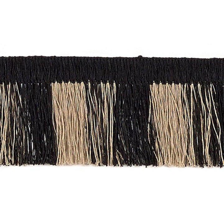 Palm Frond Lava Black 69280 by Schumacher Designer Trim Mary Mcdonald 2.38" - Swanky Fabrics -