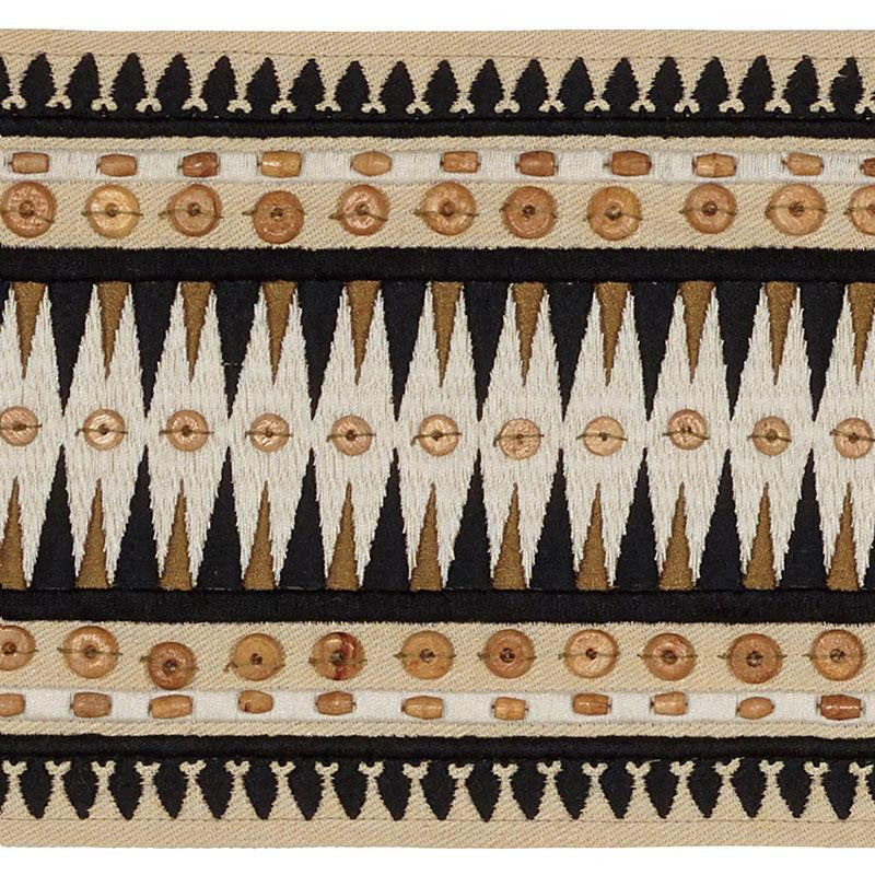 Tahiti Tape Lava Black 69310 by Schumacher Trim Mary Mcdonald - Fabric Carolina -
