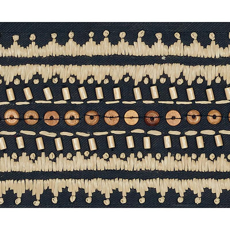 Tonga Tape Lava Black 69290 by Schumacher Trim Mary Mcdonald - Fabric Carolina -