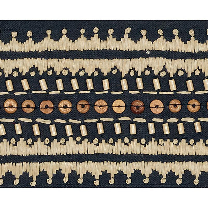 Tonga Tape Lava Black 69290 by Schumacher Trim Mary Mcdonald - Fabric Carolina -
