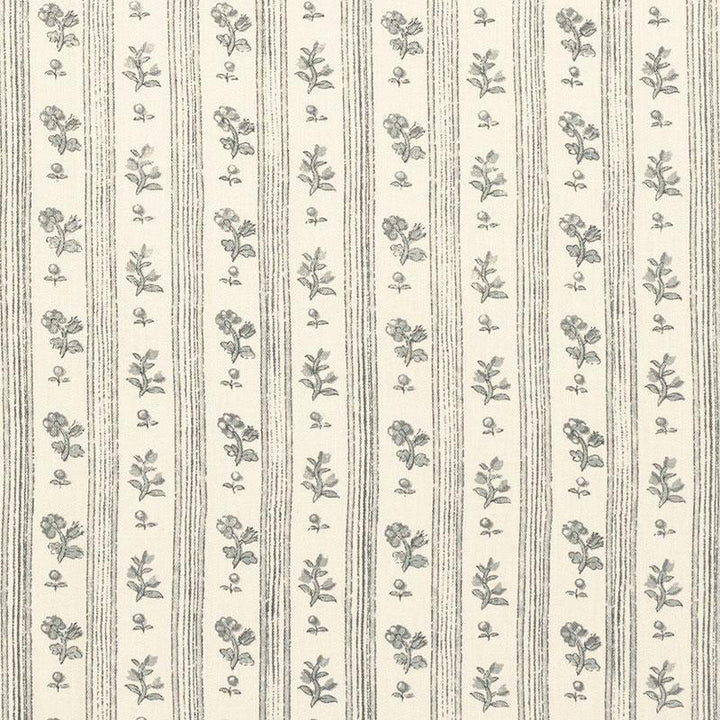 Cabanon Stripe Gris 175961 by Schumacher Fabric Country Chic 6.0" - Fabric Carolina -
