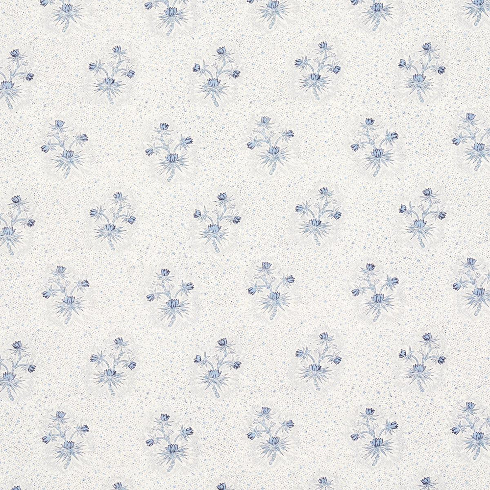 Cassis Floral Bleu 175971 by Schumacher Designer Fabric Country Chic 8.75" - Swanky Fabrics -