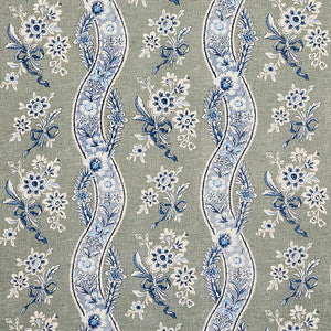 Le Castellet Gris & Bleu 175982 by Schumacher Fabric
