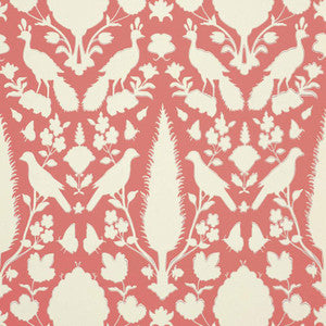 Chenonceau Coral 5004125 by Schumacher Wallpaper