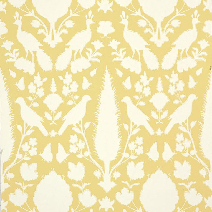 Chenonceau Buttercup 5004126 by Schumacher Wallpaper Exuberant Prints 13.5" - Fabric Carolina -