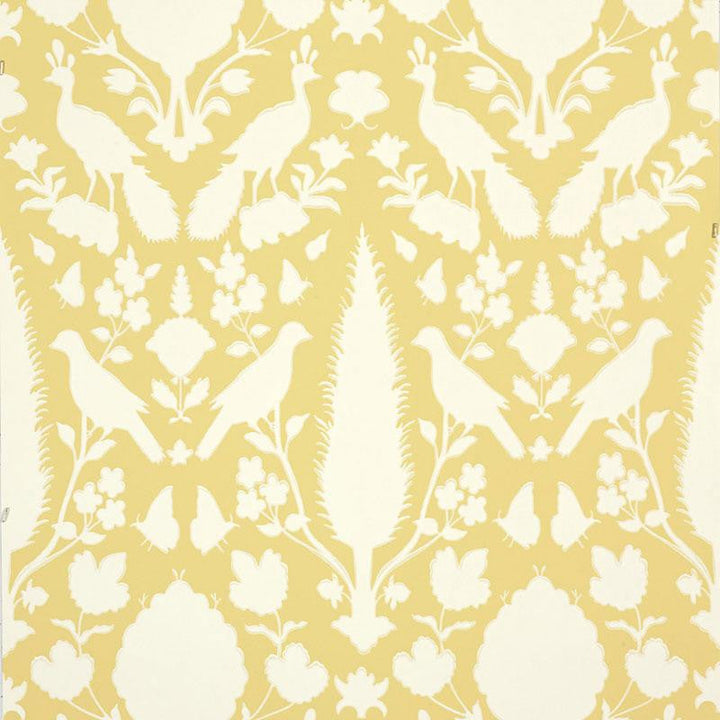 Chenonceau Buttercup 5004126 by Schumacher Designer Wallpaper Exuberant Prints 13.5" - Swanky Fabrics -
