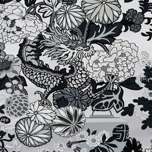 Chiang Mai Dragon Smoke 5001066 by Schumacher Wallpaper