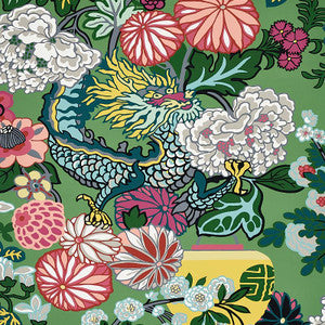 Chiang Mai Dragon Jade 5001067 by Schumacher Wallpaper