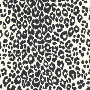Iconic Leopard Graphite 5007012 by Schumacher Wallpaper