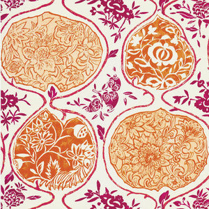 Katsugi Tangerine & Berry 5006962 by Schumacher Wallpaper