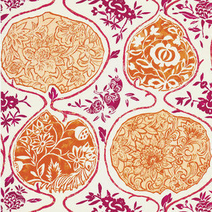 Katsugi Tangerine & Berry 5006962 by Schumacher Wallpaper