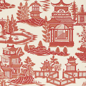 Nanjing Coral 5006910 by Schumacher Wallpaper