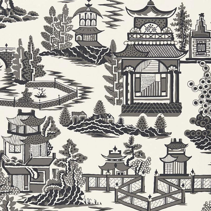 Nanjing Smoke 5006913 by Schumacher Wallpaper Exuberant Prints 27.0" - Fabric Carolina -