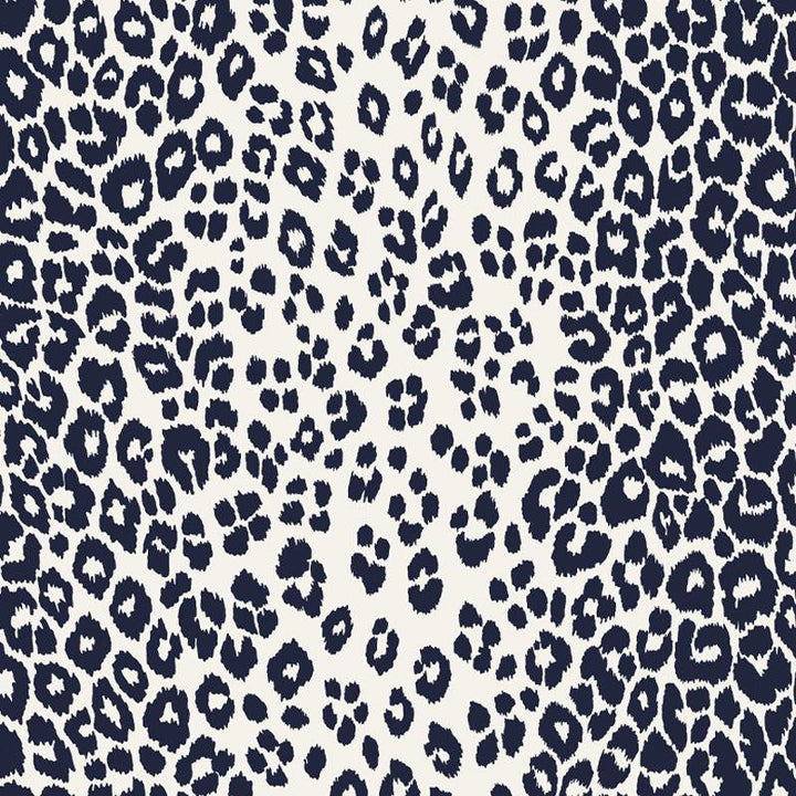 Iconic Leopard Ink 5007010 by Schumacher Designer Wallpaper Exuberant Prints 27.0" - Swanky Fabrics -