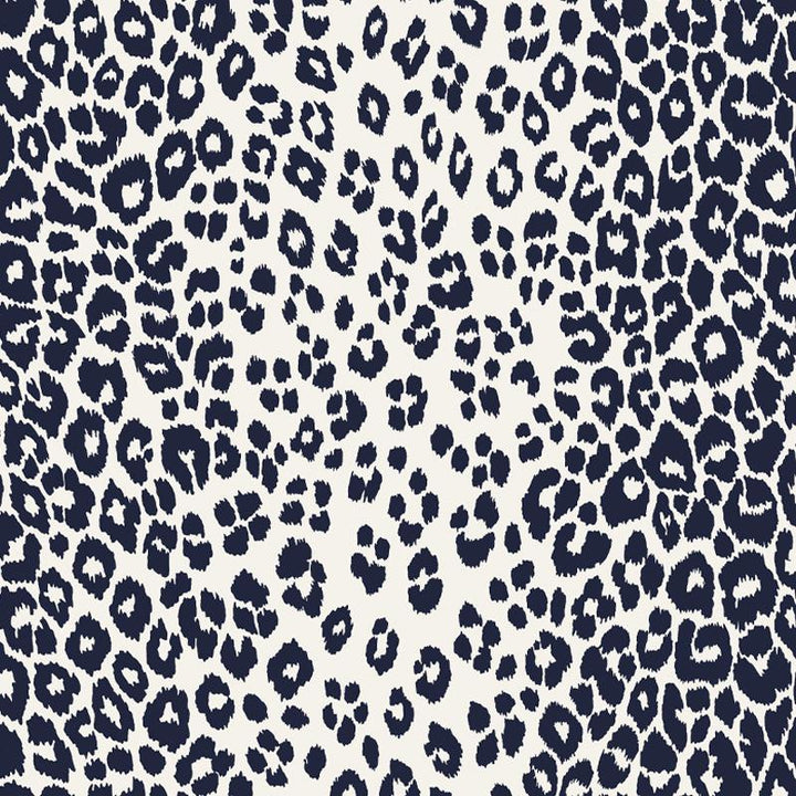 Iconic Leopard Ink 5007010 by Schumacher Wallpaper Exuberant Prints 27.0" - Fabric Carolina -