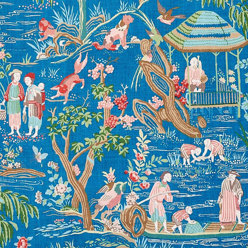 Yangtze River Peacock 176775 by Schumacher Fabric Schumacher Classics 27.0" - Fabric Carolina -