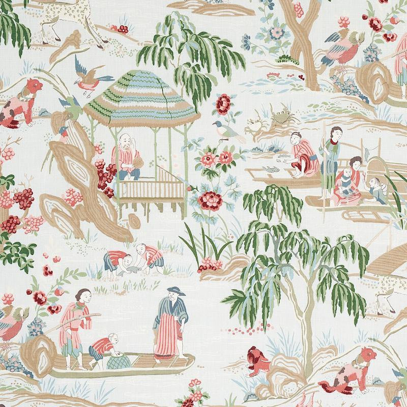 Yangtze River Aqua 176773 by Schumacher Fabric Schumacher Classics 27.0" - Fabric Carolina -